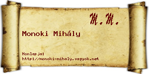 Monoki Mihály névjegykártya